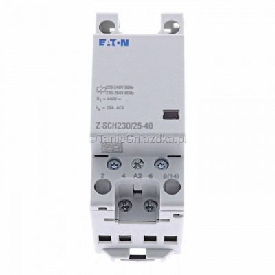 Eaton 248847 Stycznik modułowy Z-SCH230/25-40 25A 4Z 2M 230V AC 4015082488475