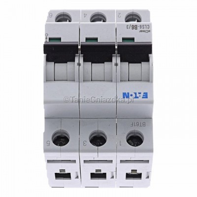 Eaton Wyłącznik nadprądowy B 6A 3M 3P 6kA 270405 CLS6-B6/3-DP