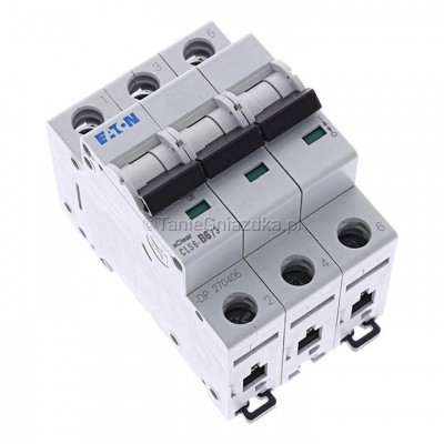 Eaton Wyłącznik nadprądowy B 6A 3M 3P 6kA 270405 CLS6-B6/3-DP