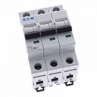 Eaton Wyłącznik nadprądowy B 6A 3M 3P 6kA 270405 CLS6-B6/3-DP