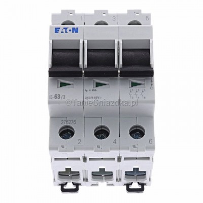 Rozłącznik izolacyjny modułowy IS- 63/3 63A 415V AC 3P 3Z Eaton