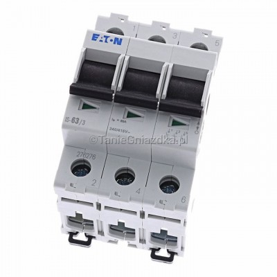 Rozłącznik izolacyjny modułowy IS- 63/3 63A 415V AC 3P 3Z Eaton
