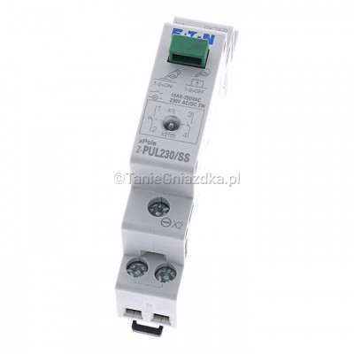 Przycisk modułowy zielony + dioda 16A 2Z 1M 230V AC/DC Z-PUL230/SS Eaton