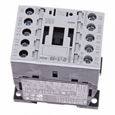 Stycznik mocy 7A 3Z 1Z 3kW 24V DC zaciski śrubowe DILM 7-10 Eaton